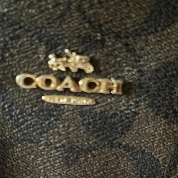 Coach Brown and Black Shoulder Bag with Gold Hardware - Picture 2 of 3